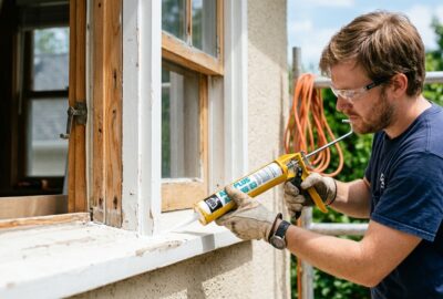 Fenster abdichten mit Silikon – Heimwerker dichtet Fensterrahmen professionell ab