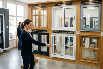 Fenster kaufen Ratgeber – Auswahl verschiedener Fenstertypen in der Ausstellung